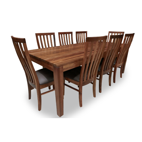 Hamilton Tasmanian Blackwood 2200 Dining Package with 8 x No 2 Timber Dining Chairs